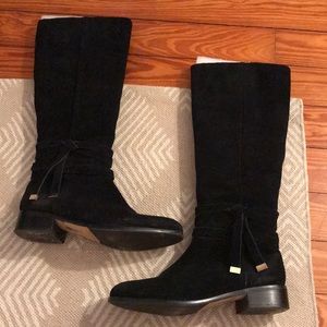 Ann Taylor black suede tall boots